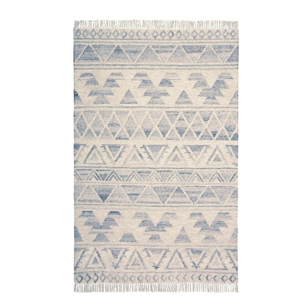 HomeRoots Gray and Ivory Geometric 10 ft. x 14 ft. Area Rug