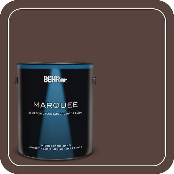 BEHR MARQUEE 1 gal. #PPF-51 Dark Walnut Satin Enamel Exterior Paint & Primer