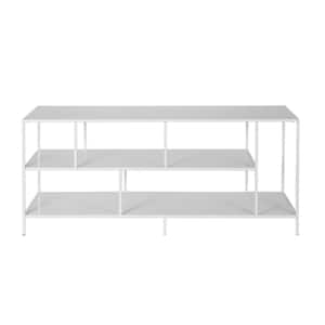 Winthrop 55 in. White Metal TV Stand Fits TVs Up to 55 in. with Cable Management