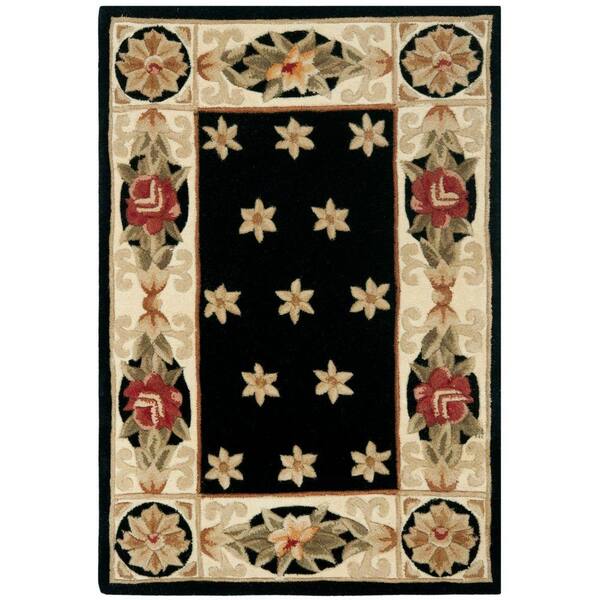 SAFAVIEH Naples Black/Beige 2 ft. x 3 ft. Border Area Rug