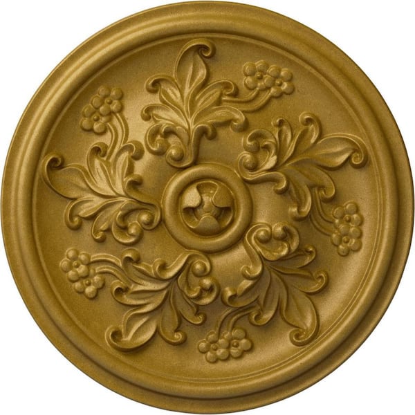 14-1/2 in. x 2-3/4 in. Katheryn Urethane Ceiling Medallion (Fits Canopies upto 2-1/8 in.), Pharaohs Gold