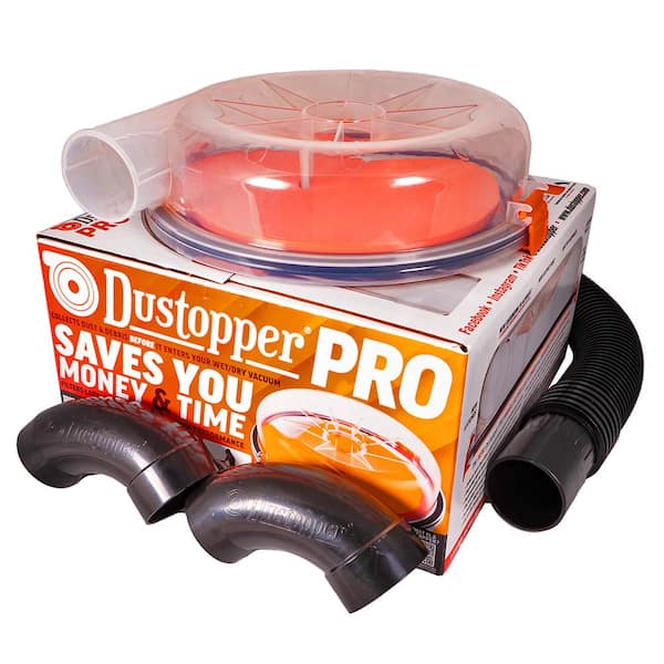 Dustopper PRO High Efficiency Cyclonic Dust Separator, 12 in. Dia with 2.5  in. Hose, 36 in. L with 2 High-Flow Sweep Elbows HD12B - The Home Depot