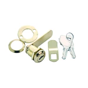 7/8 in. Polished Brass Cabinet and Drawer Utility Cam Lock
