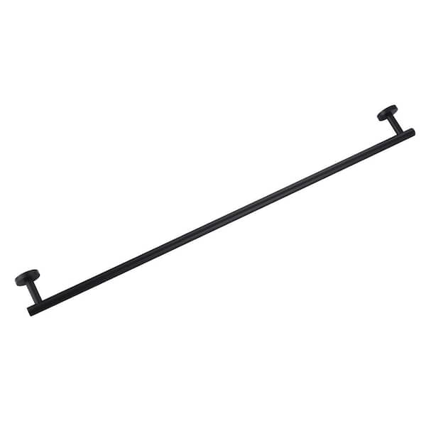 IVIGA Thicken SUS 304 Stainless Steel 36 in. Wall Mount Towel Bar Bath Hardware Accessory Single Towel Rod in Matte Black