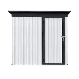 5 ft. W x 3 ft. D Metal Outdoor Storage Shed in White and Black (14 sq. ft.)