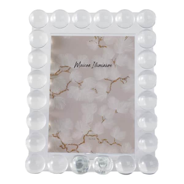Liv & Skye 5 in. x 7 in. Clear Crystal Rectangle Bubble Photo Frame