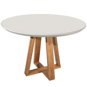 Rochelle Off White 45.27 in. Round Dining Table