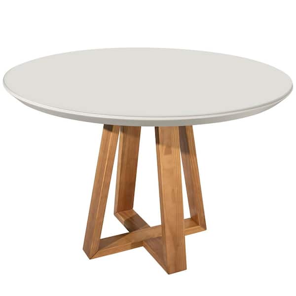 Luxor Rochelle Off White 45.27 in. Round Dining Table