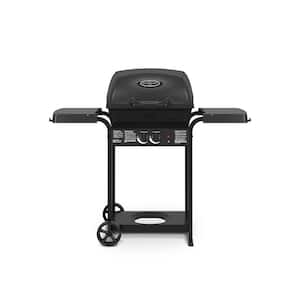 Huntington 2 Burner Cast Aluminum Propane Gas Grill in Black