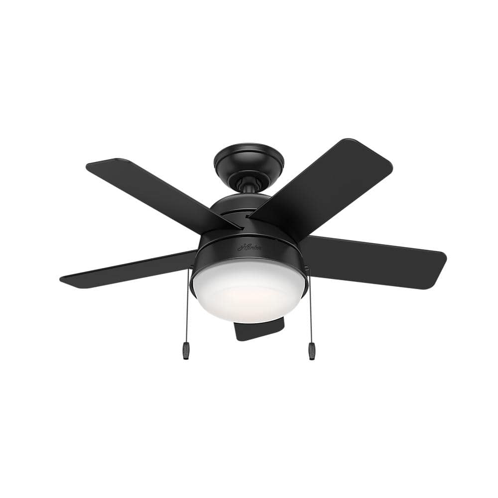 Have A Question About Hunter Tarrant 36 In Led Indoor Matte Black Ceiling Fan With Light Kit The Home Depot - Does A Hunter Ceiling Fan Have Fuse