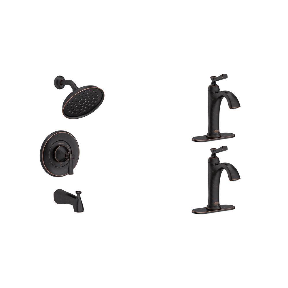 American Standard Rumson Single Hole Bathroom Faucet Set and Single