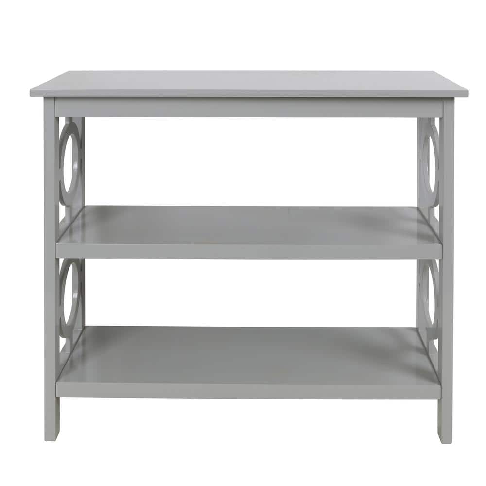 Decor Therapy Grafton 32 in. Light Gray Wood 2Shelf Standard Bookcase