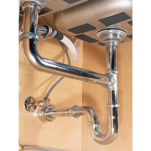 Everbilt 11/2 in. x 2 in. 20Gauge ChromePlated Brass Double Slip