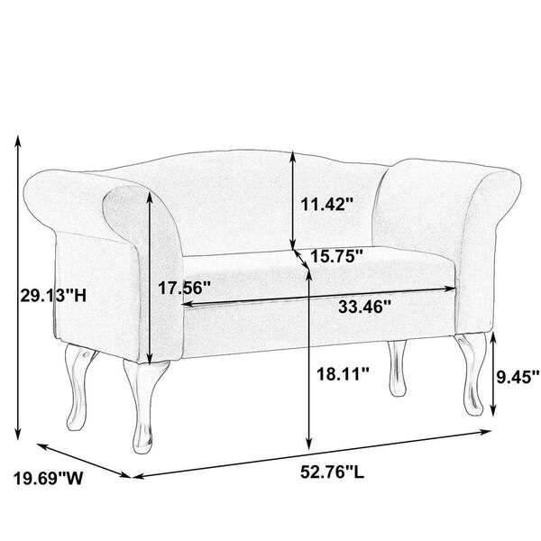 grey 2 seater tub sofa