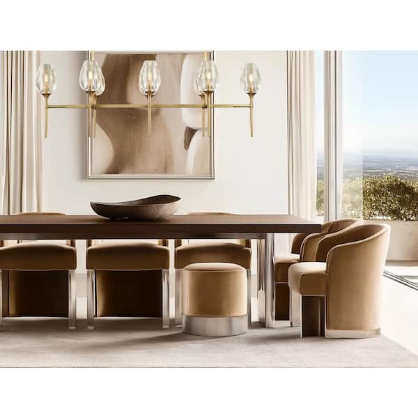 Modern Chandelier 52 in. 8-Lights Linear Gold Chandelier for Dining Room, Kitchen Island, Living Room (Included bulbs)