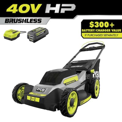 40V HP Brushless 20 in. Cordless Battery Walk Behind Push Mower with 6.0 Ah Battery and Charger