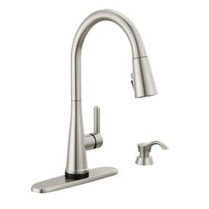 Greydon Touch2O Single Handle Pull Down Sprayer Kitchen Faucet with ShieldSpray Technology in SpotShield Stainless Steel