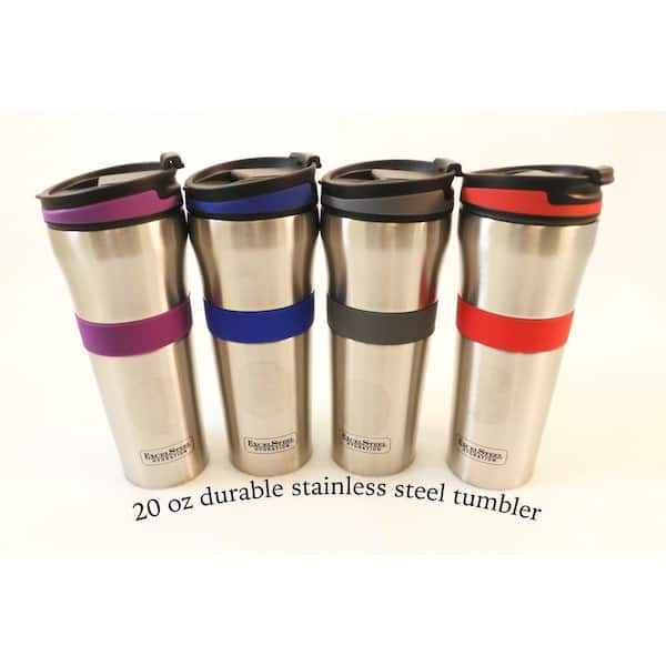 Hot Beverage Straws 20oz Tumbler Vacuum Insulated Stainless Steel Coffee Cup with Lid 2 pack, Black Travel Mug Works Great for Ice Drink 