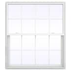47.5 in. x 41.5 in. V-2500 Series White Vinyl Single Hung Window with Colonial Grids/Grilles