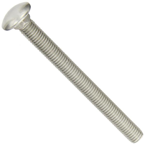 Robtec 1/2 in. x 6 in. Stainless-Steel Carriage Bolt (10-Pack)