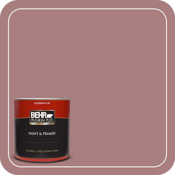 BEHR PREMIUM PLUS 1 qt. #140F-4 Bedford Brown Flat Exterior Paint & Primer