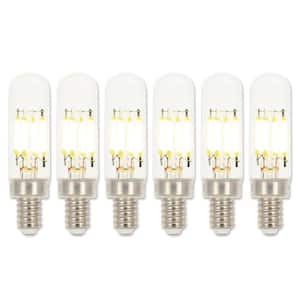 40-Watt Equivalent T6 Dimmable Clear E12 Edison Filament LED Light Bulb 2700K (6-Pack)