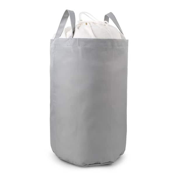Urban Habitat Grey 24 in. x 13.4 in. D Laundry Bag HDW71-075 - The
