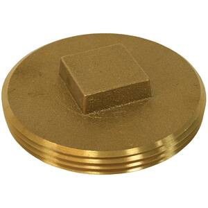 2-1/2 in. Brass Raised Head Southern Code Cleanout Plug 2-7/8 in. O.D. for DWV