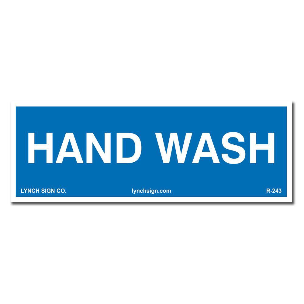9 in. x 3 in. Hand Wash Sign Printed on More Durable Longer-Lasting Thicker Styrene Plastic. price history on PriceWatchPro