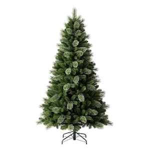 7 ft. Green Unlit Artificial Soft Cashmere Pine Christmas Tree