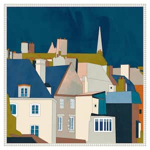 Saint Malo Cityscape by Ana Rut Bre 1-Piece Floater Frame Giclee Culture Canvas Art Print 30 in. x 30 in.