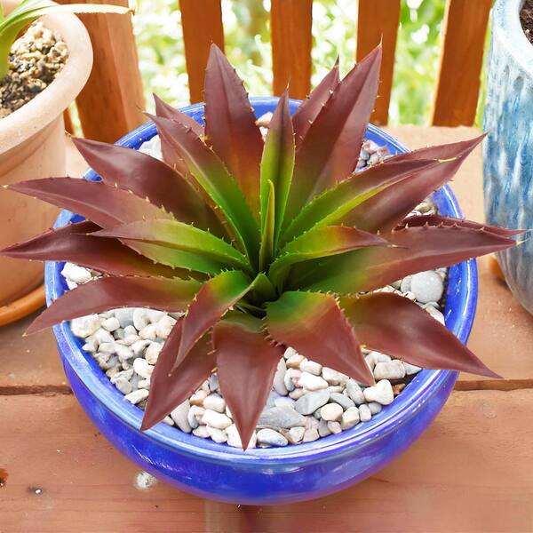 OGETFUUR Large Fake Succulents Flowers, Unpotted Real Touch Aloe Greenery Plants for Home, Outdoor and Wedding