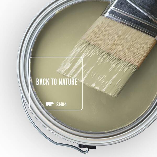 Behr Marquee 1 Gal S340 4 Back To Nature One Coat Hide Eggshell Enamel Interior Paint Primer The Home Depot