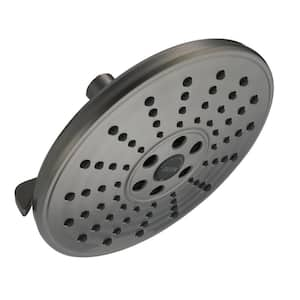 3-Spray Patterns 1.75 GPM 7.69 in. Wall Mount Fixed Shower Head with H2Okinetic in Lumicoat Black Stainless