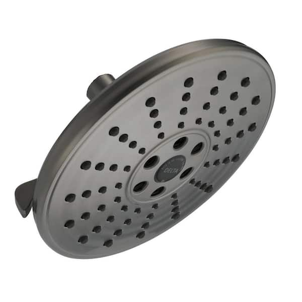 Delta 3-Spray Patterns 1.75 GPM 7.69 in. Wall Mount Fixed Shower Head ...