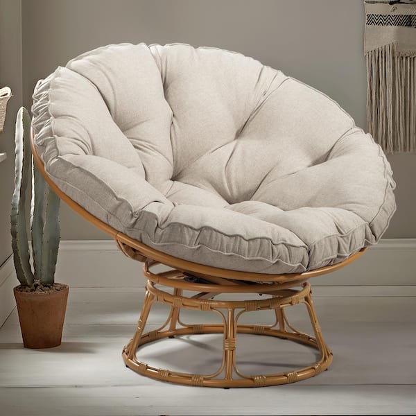 JOYSIDE 52. in. W x 4 in. H Outdoor Lounge Papasan Cushion