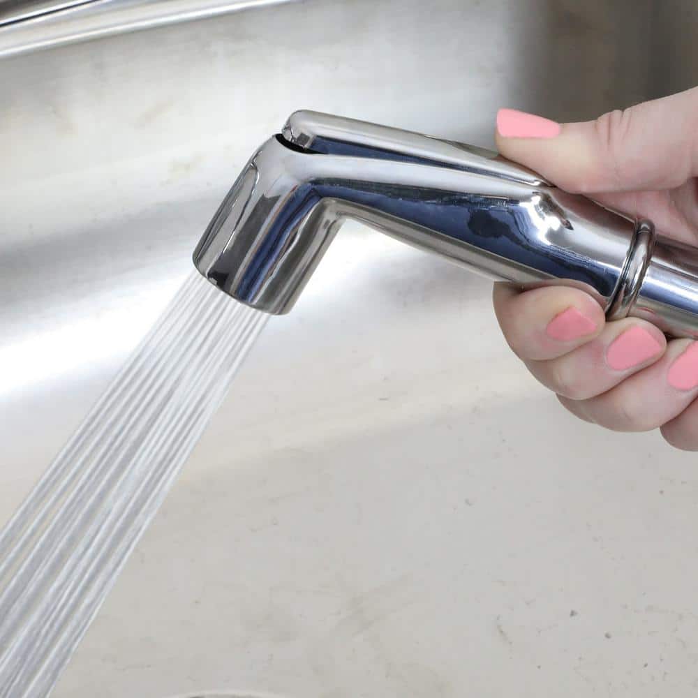 Universal Chrome Kitchen Faucet Sprayer with Plastic Construction