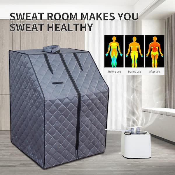 1-Person Portable Sauna for Home Steam Sauna Tent, Personal Sauna Sauna  Heater, Tent, Chair, Remote Included 2022-7-1-1 The Home Depot