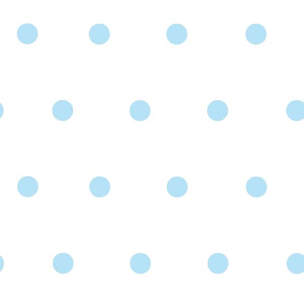 Chesapeake Kenley Aqua Polka Dots Aqua Paper Strippable Roll (Covers 56.4 sq. ft.)