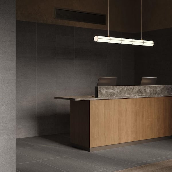 Vitaria Mocha Gray 4 in. x 0.35 in. Matte Porcelain Floor and Wall Tile Sample