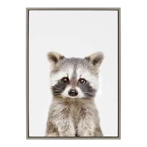 Sylvie "Animal Studio Raccoon" by Amy Peterson Framed Canvas Wall Art