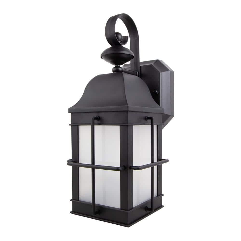 New Town Wall Mount 60-Watt Equivalent 800 Lumen Black Motion Sensing Dusk-To-Dawn Flood Light No Bulb Included price history on PriceWatchPro