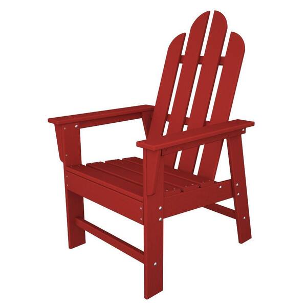 POLYWOOD Long Island Sunset Red All-Weather Plastic Outdoor Dining Chair