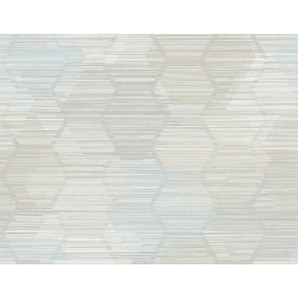 A-Street Prints Jabari Grey Geometric Faux Grasscloth Grey Wallpaper Sample