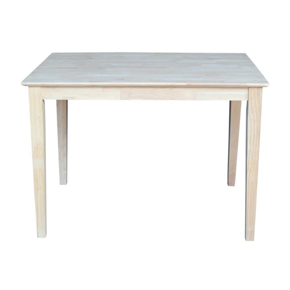 International Concepts Unfinished Shaker Dining Table K 3042 30s The Home Depot