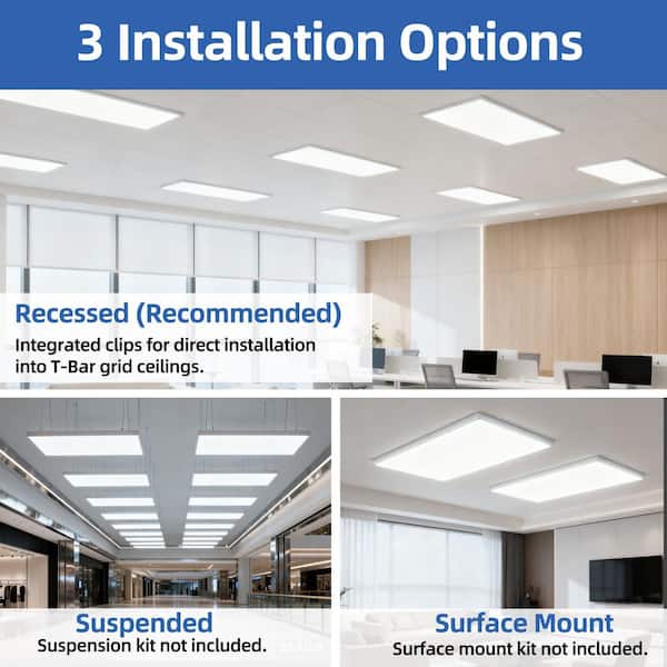 WYZM 2 ft. x 4 ft. 7800 Lumens Integrated LED Panel Light 5000K
