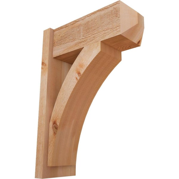 Ekena Millwork 8 in. x 28 in. x 20 in. Thorton Craftsman Rough Sawn Western Red Cedar Outlooker