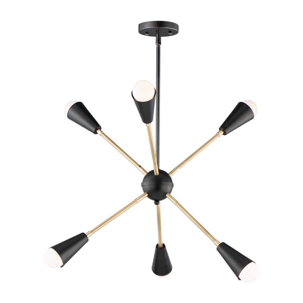 Lovell 6-Light Satin Brass Pendant Light price history on PriceWatchPro