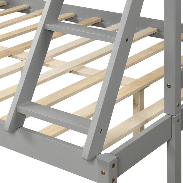 VITVAL Bunk Bed Frame, White/light Grey, 90x200 Cm (353/8x783/4") IKEA