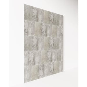 24 in. x 12 in. Light Gray Fluted 3D Textured FS Finished Kitchen Bathroom Marble Wall Look Tile ( 8 sq. ft./Box)